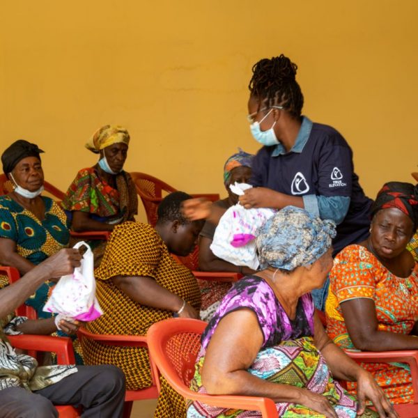 Foundation Elevators Widows in Need distribution at Abiriw, December 2021