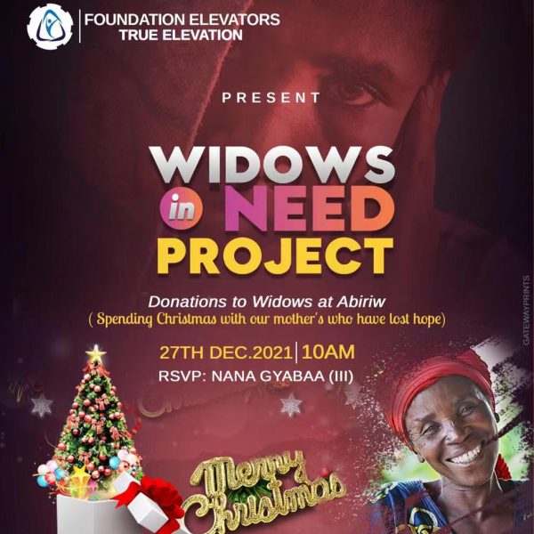 Widows in Need Project campaign flyer, December 2021