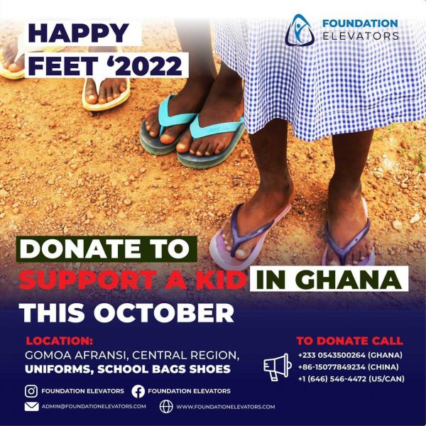Happy Feet 2022 flyer showing children in worn sandals